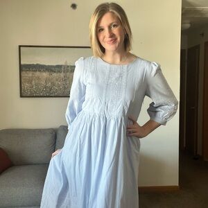 Roolee Light Blue Long Sleeve Dress